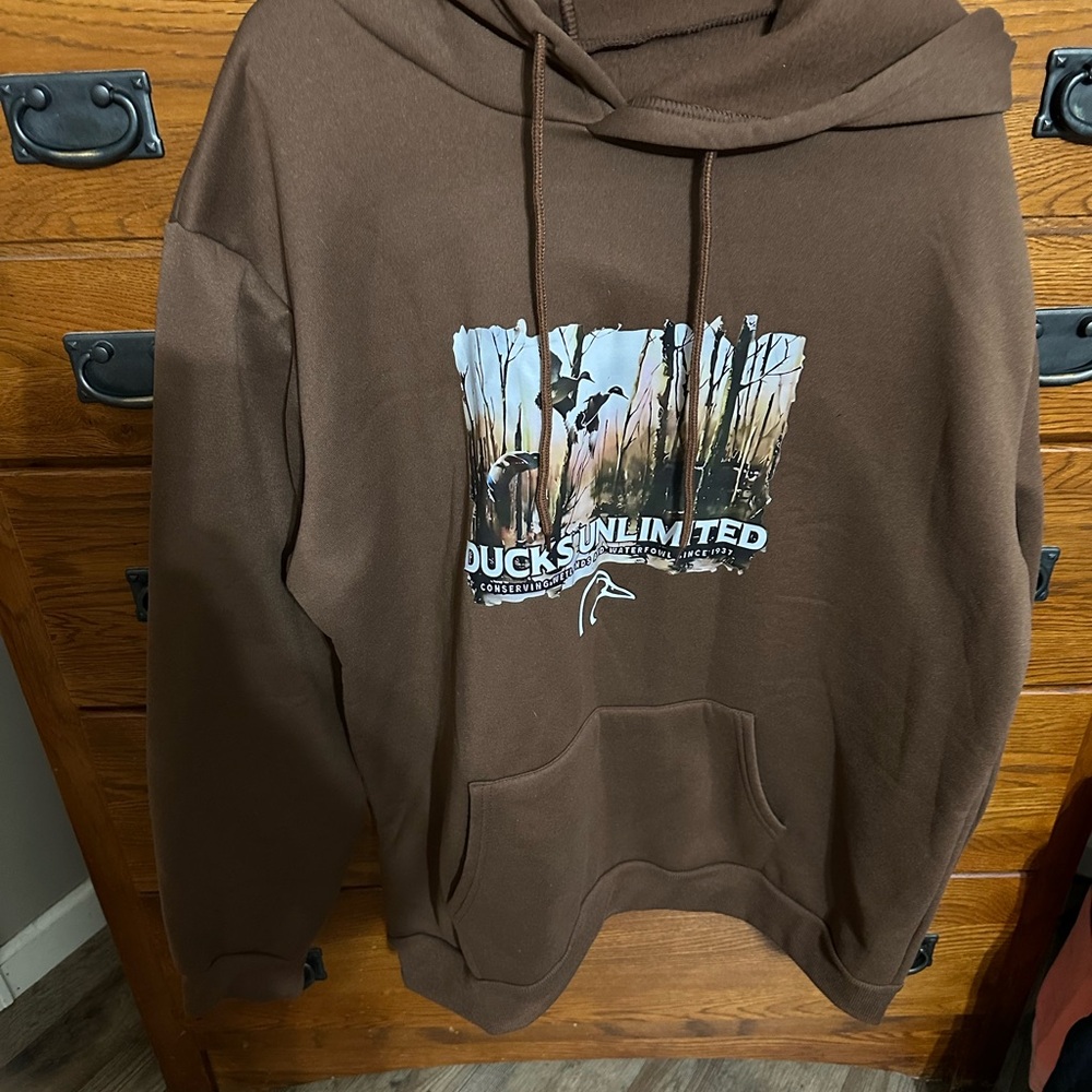 Duck Unlimited Brown Men's Hoodie